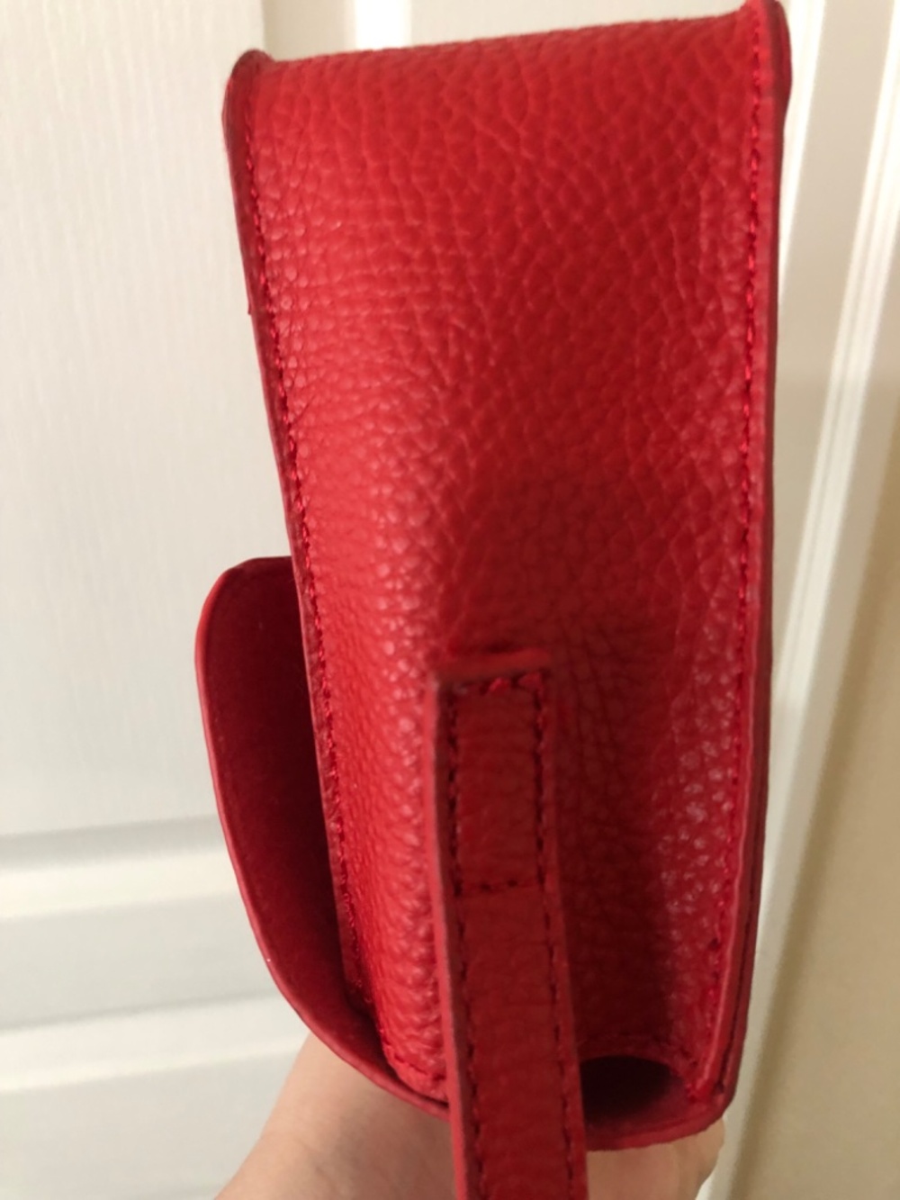 Red crossbody bag 5 x 7 inch faux leather - Picture 9 of 11